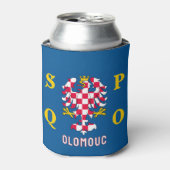 Vlag van Olomouc Blikjeskoeler (Blikje Voorkant)