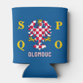 Vlag van Olomouc Blikjeskoeler (Achterkant)