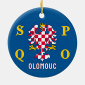 Vlag van Olomouc Keramisch Ornament (Achterkant)
