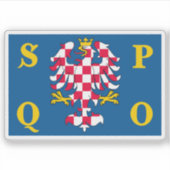 Vlag van Olomouc, Tsjechië Sticker (Voorkant)