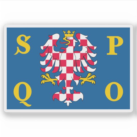 Vlag van Olomouc, Tsjechië Sticker (Voorkant)