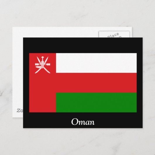 Vlag van Oman Briefkaart (Voorkant / Achterkant)