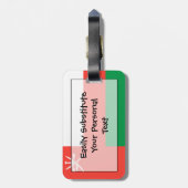 Vlag van Oman Easy ID Persoonlijk Bagagelabel (Achterkant verticaal)