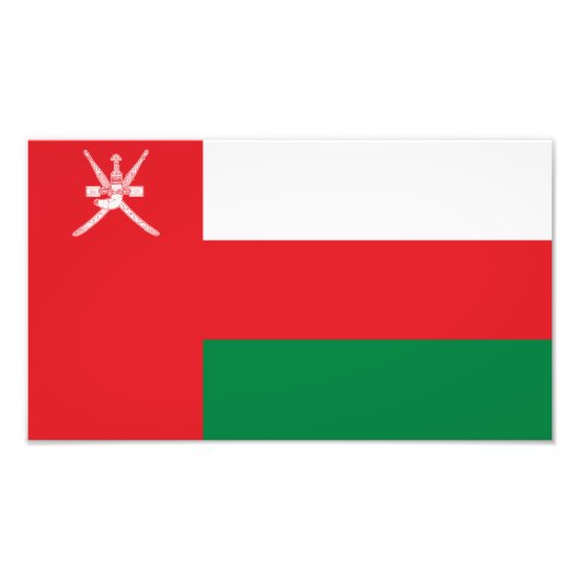 Vlag van Oman Foto Afdruk (Voorkant)