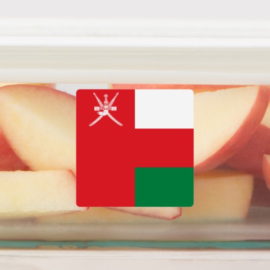 Vlag van Oman Labels (Aangebracht)