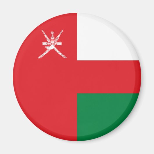 Vlag van Oman Magneet (Voorkant)