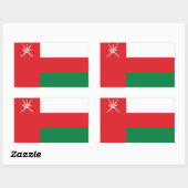 Vlag van Oman Rechthoekige Sticker (Vel)