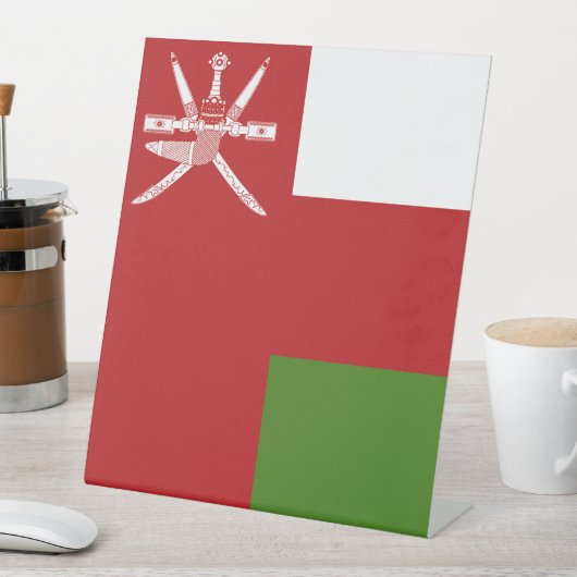 vlag van Oman Reclamebord Met Voetstuk (Insitu)