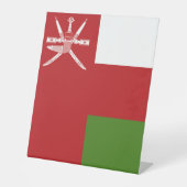vlag van Oman Reclamebord Met Voetstuk (Voorkant)