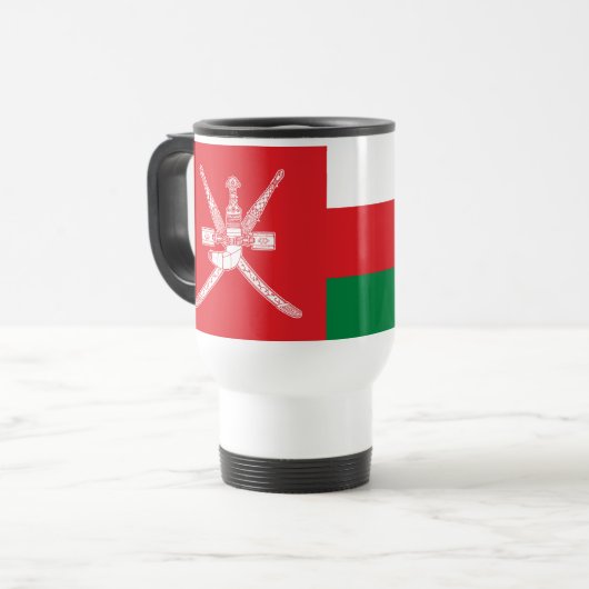 Vlag van Oman Reisbeker (Voorkant links)