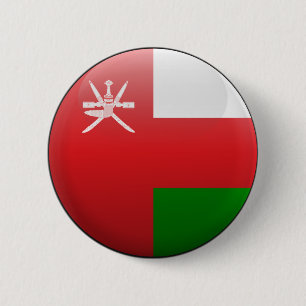 Vlag van Oman Ronde Button 5,7 Cm