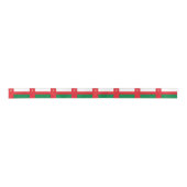 Vlag van Oman Satijnen Lint (Voorkant)