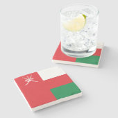 Vlag van Oman Stenen Onderzetter (Zijkant)