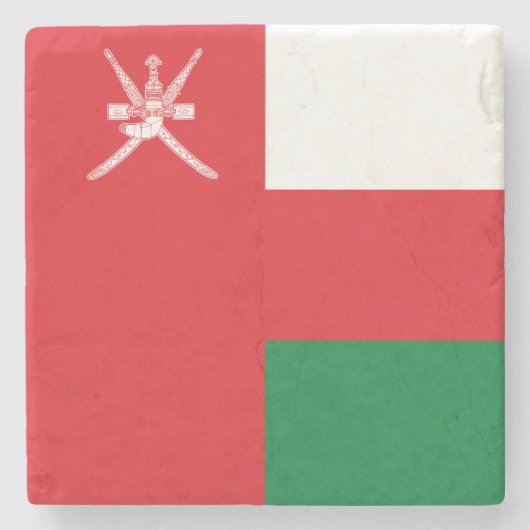 Vlag van Oman Stenen Onderzetter (Voorkant)