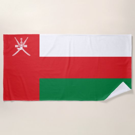 Vlag van Oman Strandlaken (Voorkant)