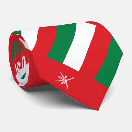 Vlag van Oman Stropdas (Opgerold)