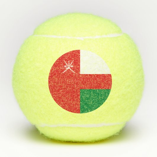 Vlag van Oman Tennisballen (Voorkant)