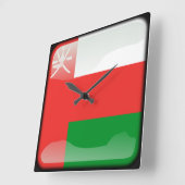 Vlag van Oman Vierkante Klok (Hoek)