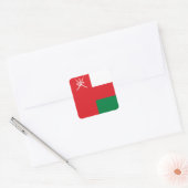Vlag van Oman Vierkante Sticker (Envelop)