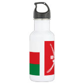 Vlag van Oman Waterfles (Achterkant)