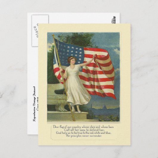 Vlag van ons land briefkaart (Voorkant / Achterkant)