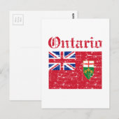 Vlag van Ontario Canada Briefkaart (Voorkant / Achterkant)