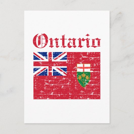 Vlag van Ontario Canada Briefkaart (Voorkant)
