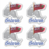 Vlag van Ontario Sticker (Voorkant)