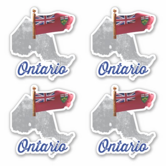 Vlag van Ontario Sticker (Voorkant)