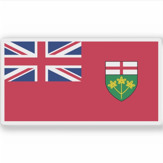Vlag van Ontario Sticker (Voorkant)