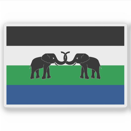 Vlag van Oost-Caprivi, de Republiek Zuid-Afrika Sticker (Voorkant)