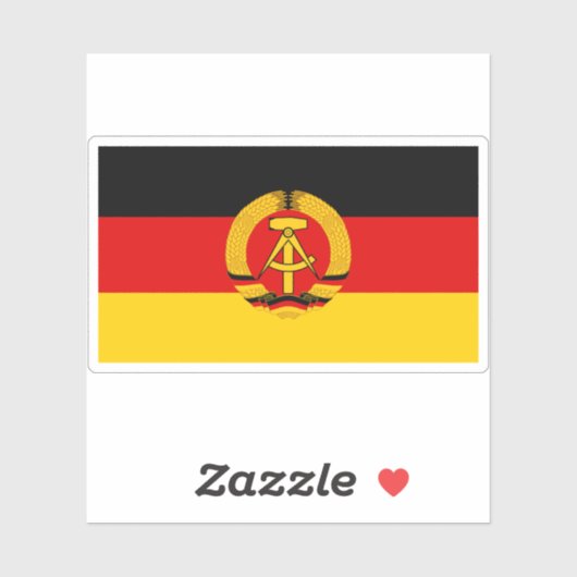 Vlag van Oost-Duitsland - DDR (1959-1990) Sticker (Vel)