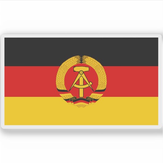 Vlag van Oost-Duitsland - DDR (1959-1990) Sticker (Voorkant)