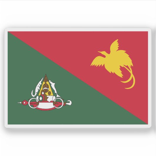 Vlag van Oost-Sepik, Papoea-Nieuw-Guinea Sticker (Voorkant)