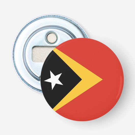 Vlag van Oost-Timor Button Flesopener (Voorkant)