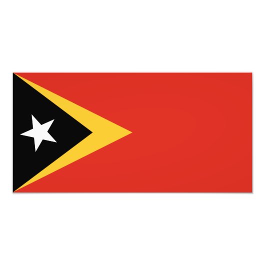 Vlag van Oost-Timor Foto Afdruk (Voorkant)