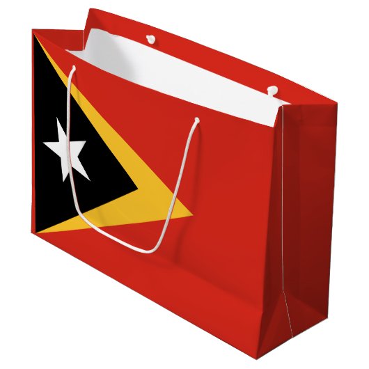 Vlag van Oost-Timor Groot Cadeauzakje (Voorkant Gekanteld)