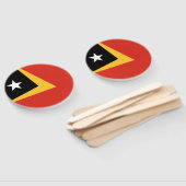 Vlag van Oost-Timor Handwaaier (Niet-gemonteerd)