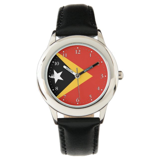 Vlag van Oost-Timor Horloge (Voorkant)