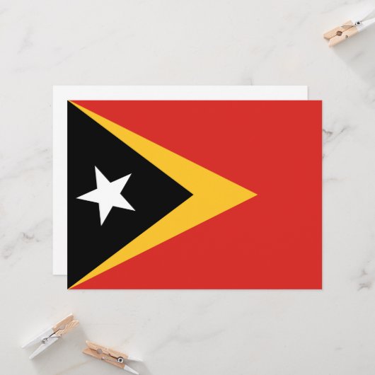 Vlag van Oost-Timor Kaart (Voorkant / Achterkant in situ)