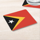 Vlag van Oost-Timor Kartonnen Onderzetters (Schuin)