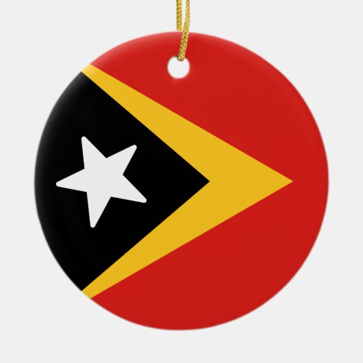 Vlag van Oost-Timor Keramisch Ornament (Voorkant)