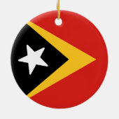 Vlag van Oost-Timor Keramisch Ornament (Achterkant)