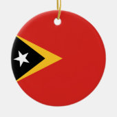 Vlag van Oost-Timor Keramisch Ornament (Voorkant)