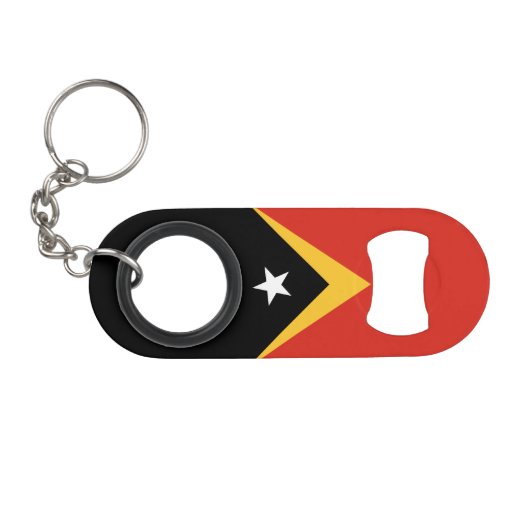 Vlag van Oost-Timor Mini Flessenopener (Voorkant (Horizontaal))