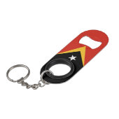 Vlag van Oost-Timor Mini Flessenopener (Voorkant Gekanteld)