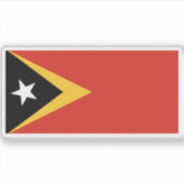 Vlag van Oost-Timor (Oost-Timor) Sticker (Voorkant)