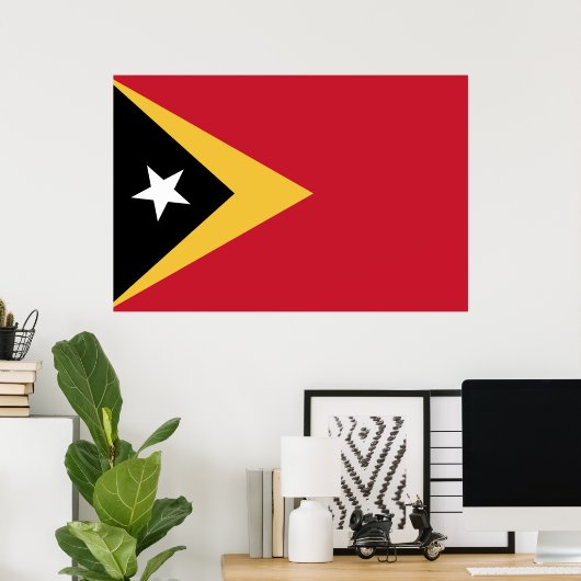 Vlag van Oost-Timor Poster (Thuiskantoor)