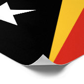 Vlag van Oost-Timor Poster (Hoek)
