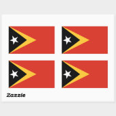 Vlag van Oost-Timor Rechthoekige Sticker (Vel)